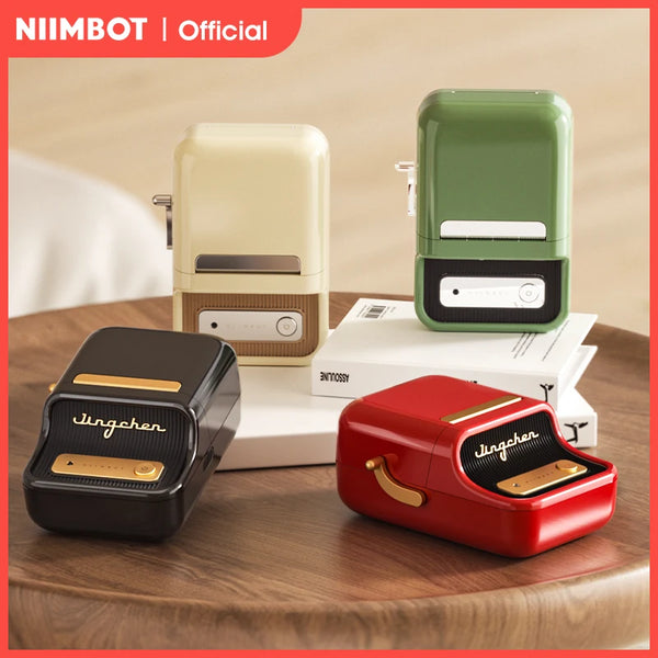 Imprimante Thermique Portable Vintage — Format Tank Rétro Années 50, 6 Finitions, Bluetooth iOS & Android