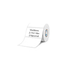 Rouleau d'étiquettes blanches déroulé, coté 55 x 30 mm soit 210 étiquettes par rouleau