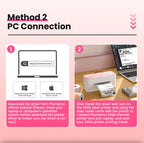 Méthode 2, connexion PC : télécharger le pilote puis relier l'imprimante au portable par câble