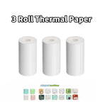 Trois rouleaux de papier thermique blanc et bandeau des modèles d'imprimantes compatibles