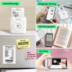 Quatre usages : petits mots aimantés sur un réfrigérateur, impression d'une page web, reconnaissance de texte OCR sur un livre et photo en réalité augmentée