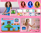 Six filtres colorés, planches de cadres amusants, trois jeux façon plateforme et lecteur de musique