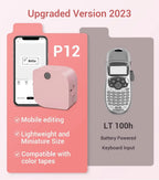 Comparatif entre l'étiqueteuse P12 pilotée par mobile et le modèle à clavier LT 100h, version 2023