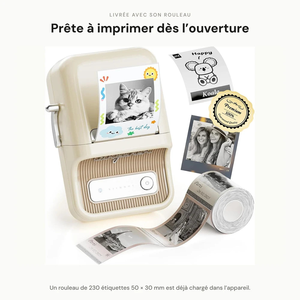 Imprimante Thermique Étiquette Code-Barres 300 DPI — Prix, Références et Inventaire de 20 à 50 mm, Bluetooth