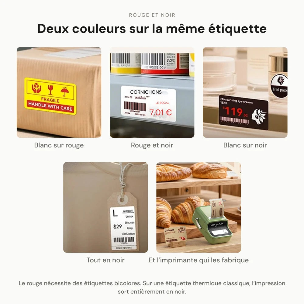 Imprimante Thermique Étiquette Code-Barres 300 DPI — Prix, Références et Inventaire de 20 à 50 mm, Bluetooth