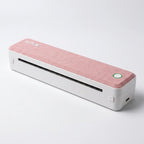Imprimante thermique A4 design coloris rose poudré en tissu