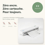 Infographie zéro encre zéro cartouche de l'imprimante thermique A4